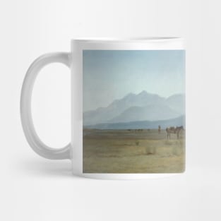 Surveyor's Wagon in the Rockies by Albert Bierstadt Mug